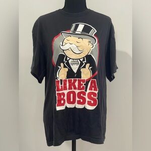 Monopoly L Like A‎ Boss Black T-Shirt 563